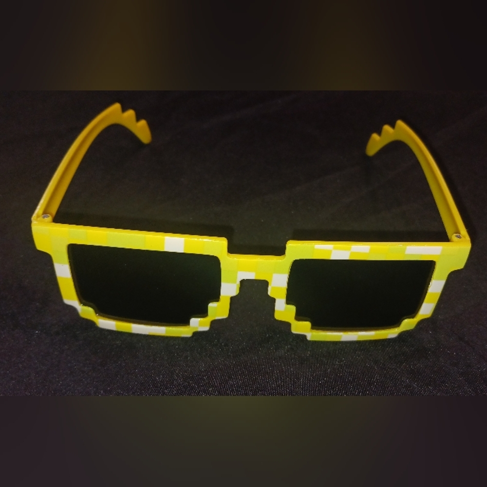 Pixelated Yellow Sunglasses